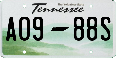 TN license plate A0988S