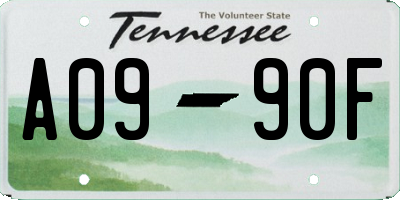 TN license plate A0990F
