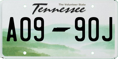 TN license plate A0990J