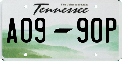 TN license plate A0990P