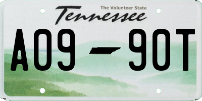 TN license plate A0990T
