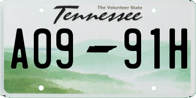 TN license plate A0991H