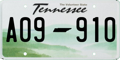TN license plate A0991O