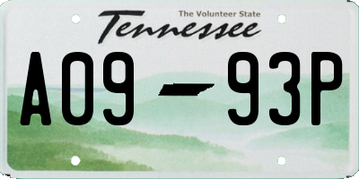 TN license plate A0993P