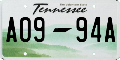 TN license plate A0994A