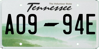 TN license plate A0994E