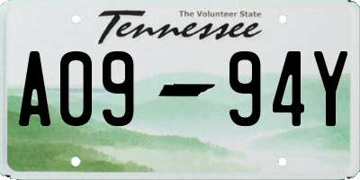 TN license plate A0994Y