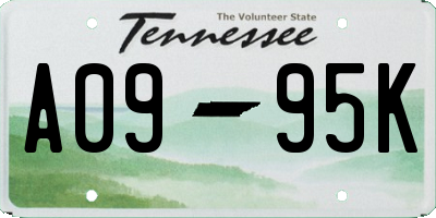 TN license plate A0995K