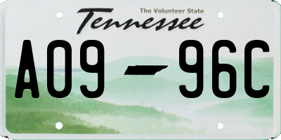 TN license plate A0996C