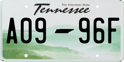 TN license plate A0996F