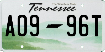 TN license plate A0996T