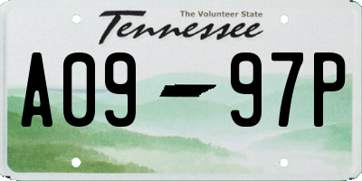 TN license plate A0997P