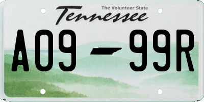 TN license plate A0999R