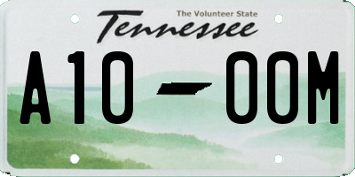 TN license plate A1000M