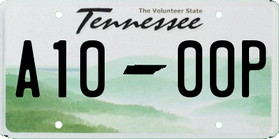 TN license plate A1000P