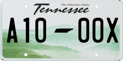 TN license plate A1000X