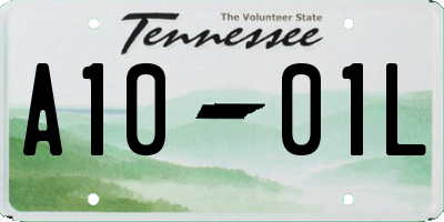 TN license plate A1001L
