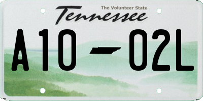 TN license plate A1002L