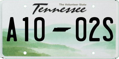 TN license plate A1002S