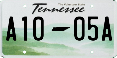 TN license plate A1005A