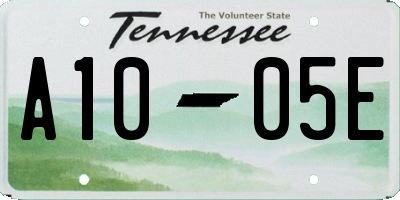 TN license plate A1005E