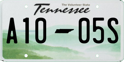 TN license plate A1005S