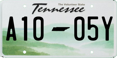 TN license plate A1005Y