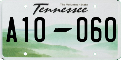 TN license plate A1006O