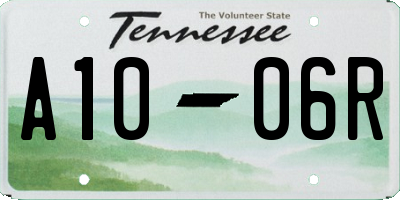 TN license plate A1006R