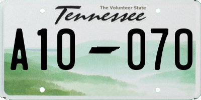 TN license plate A1007O