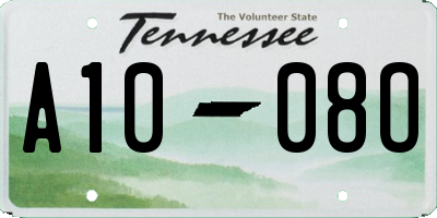 TN license plate A1008O