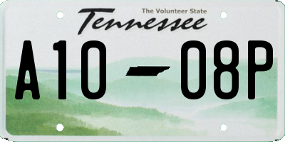 TN license plate A1008P