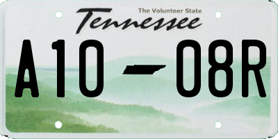 TN license plate A1008R