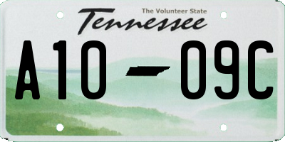 TN license plate A1009C