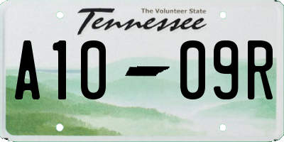 TN license plate A1009R