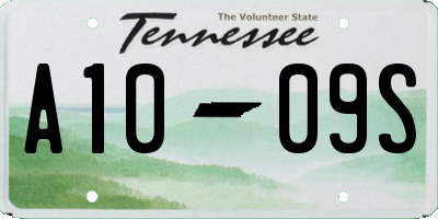 TN license plate A1009S