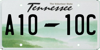 TN license plate A1010C