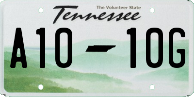 TN license plate A1010G