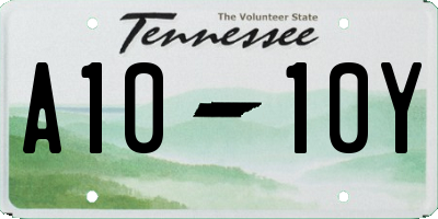 TN license plate A1010Y