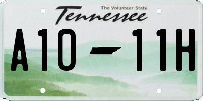 TN license plate A1011H