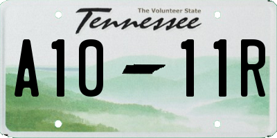 TN license plate A1011R