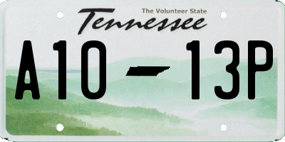 TN license plate A1013P
