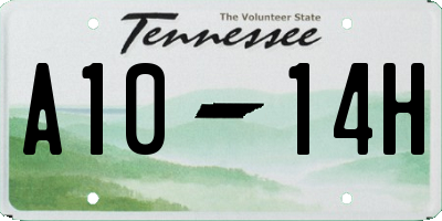 TN license plate A1014H