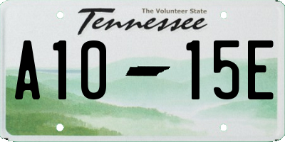 TN license plate A1015E