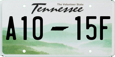 TN license plate A1015F