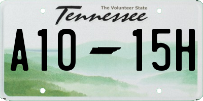 TN license plate A1015H