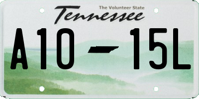 TN license plate A1015L