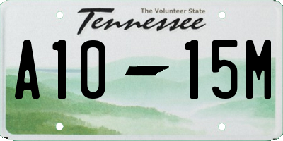 TN license plate A1015M