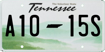 TN license plate A1015S