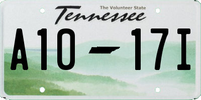 TN license plate A1017I